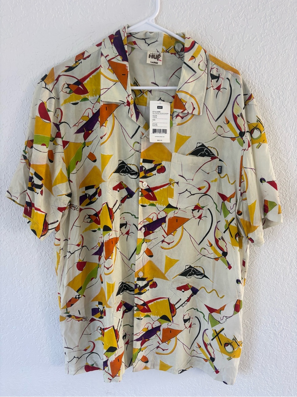 HUF Men's Miles Davis Button Up Size L NWT